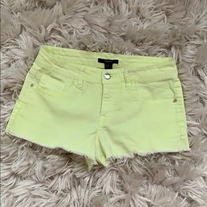 Neon yellow shorts size 26